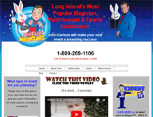 Tablet Screenshot of longislandmagicians.com